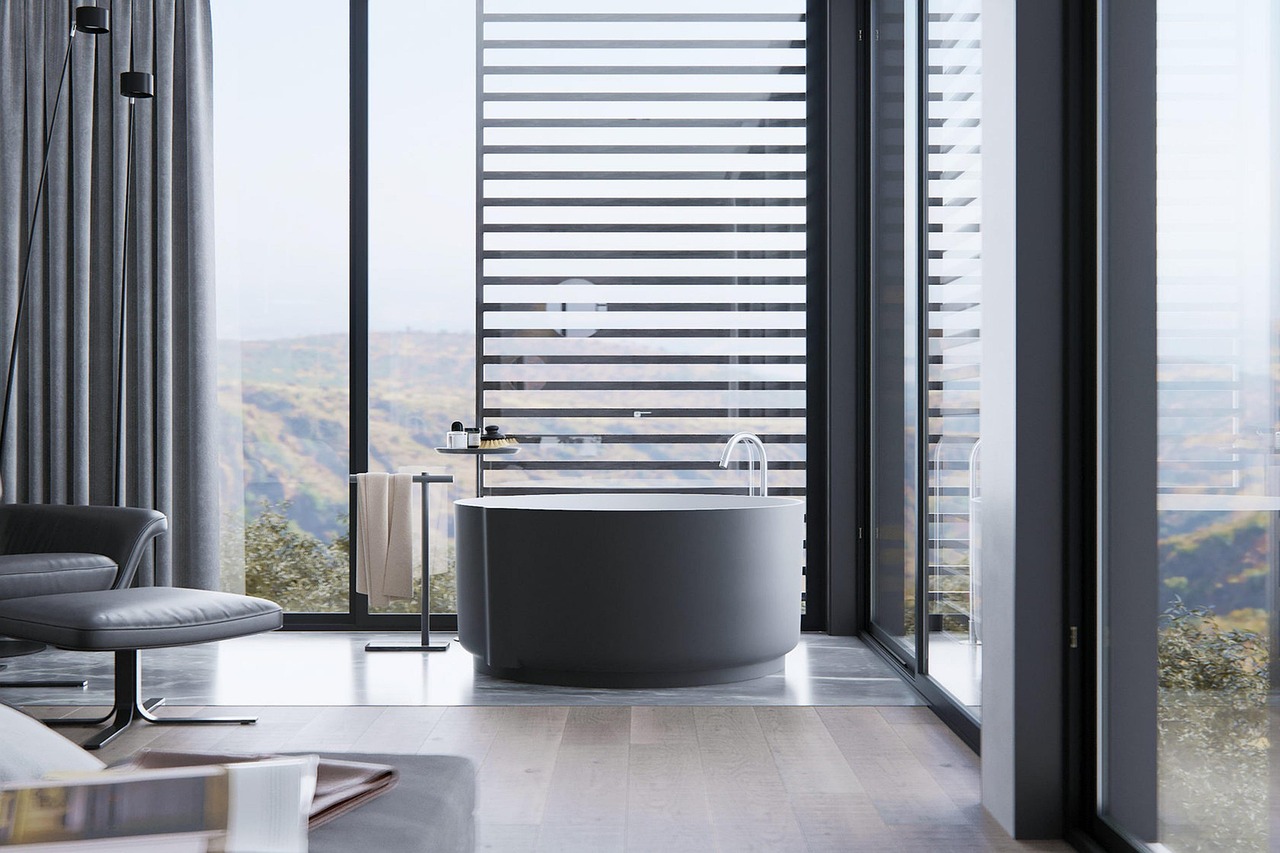 bathroom, furniture, interior design, bathtub, faucet, room, bath, tub, modern, interior, home, house, luxury, apartment, architecture, contemporary, design, 3d rendering, bathroom, bathroom, bathroom, bathroom, bathroom, interior design